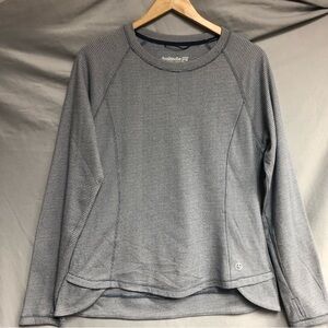 Avalanche, large fitted sweatshirt, 94 poly six spandex, long sleeve thumb